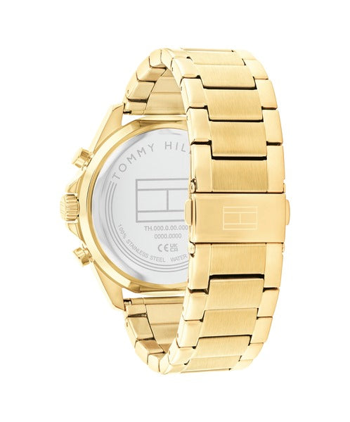 Tommy Hilfiger Jax TH1710658 klockans baksida är silverfärgad.