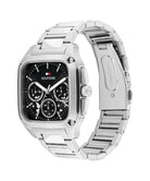 Klassinen teräksinen Tommy Hilfiger -kello miehille 37 mm rungolla ja päivyritoiminnolla.