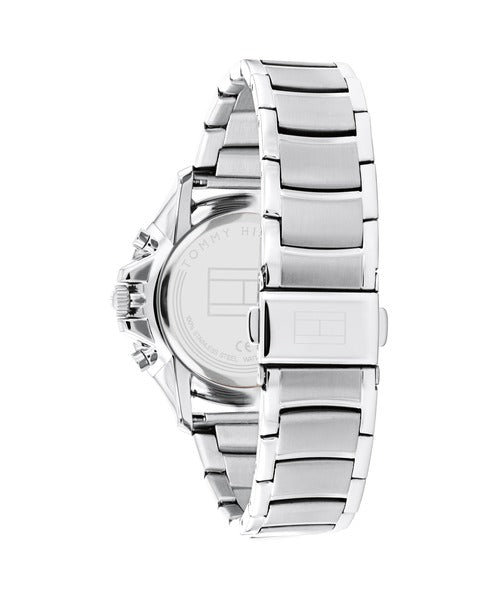 Tommy Hilfiger Scarlett TH1782450 klockans baksida är silverfärgad.