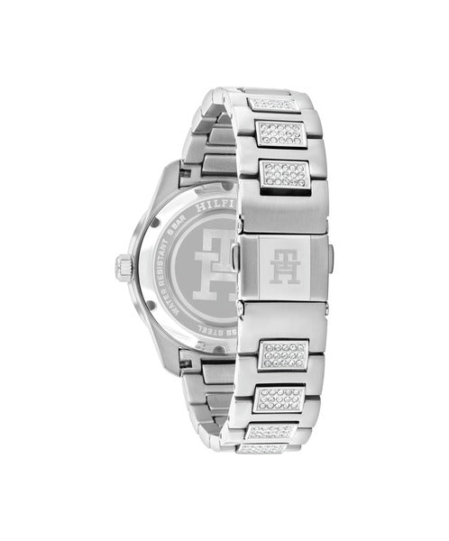 Tommy Hilfiger TH1782759 klockans baksida är silverfärgad.