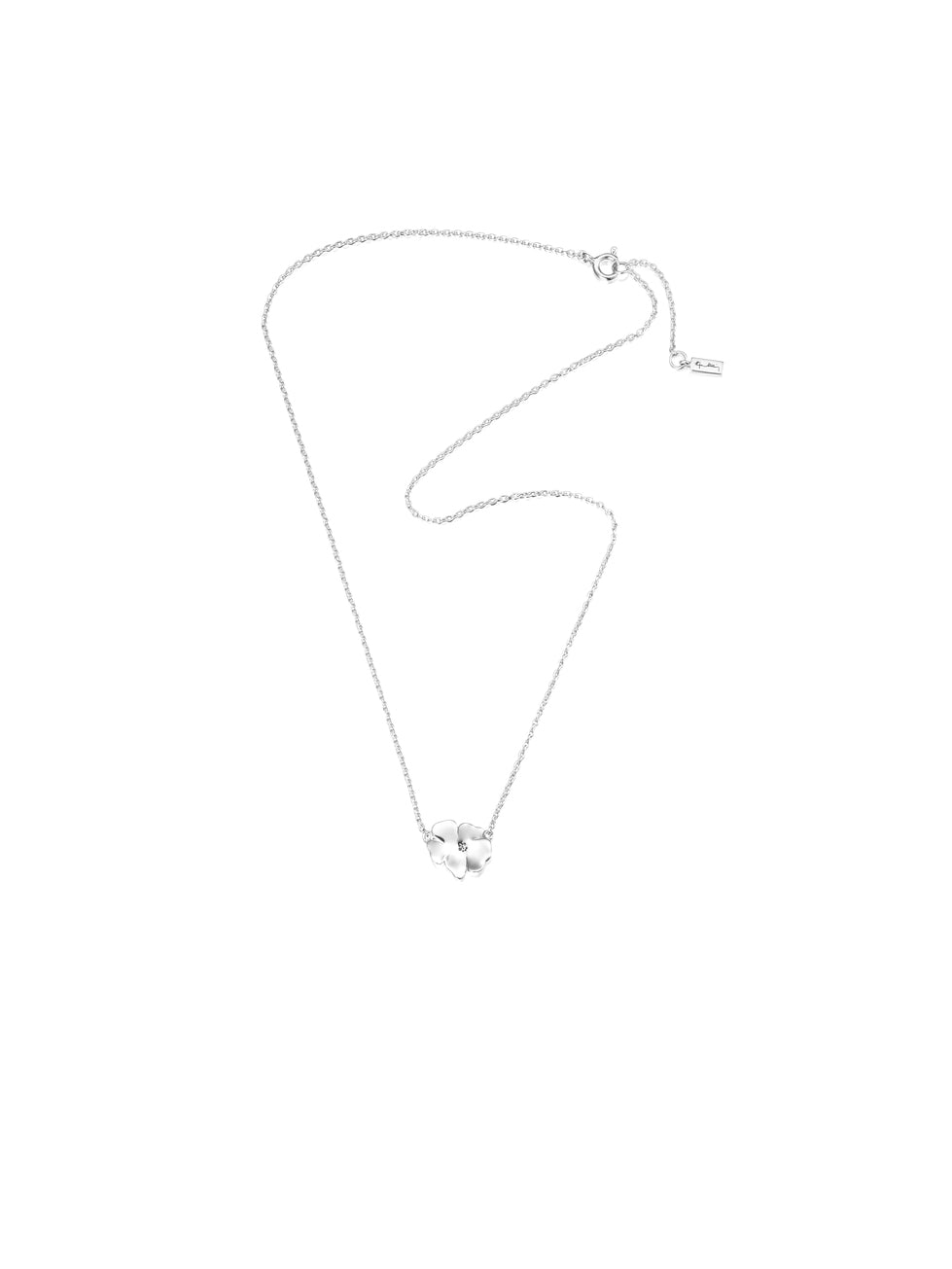 Efva Attling Violet 10-100-01438 halsband har en tunn ankarkedja och ett violett hänge