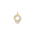 Kullanvärinen pyöreä Thomas Sabo Charm Club X0247-413-39 -charminpidike THOMAS SABO CHARM CLUB -kaiverruksella.