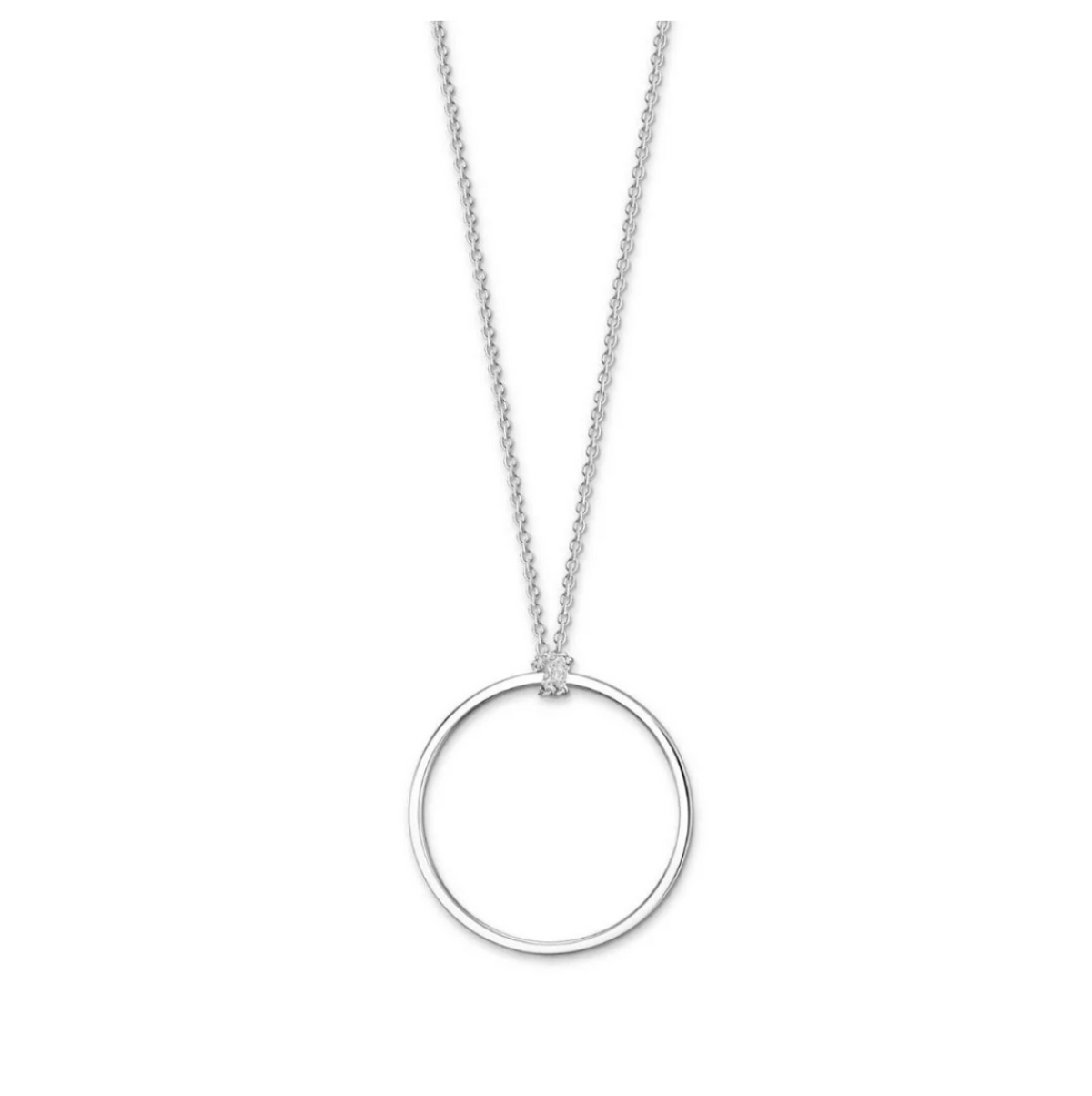 Thomas Sabo Charm Club långt silverhalsband med ring X0252-001-21