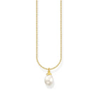 Thomas Sabo Necklace With Freshwater Pearl Pendant KE2238-430-14-L45V har en tunn förgylld silverkedja. Hänget är en sötvattenspärla.
