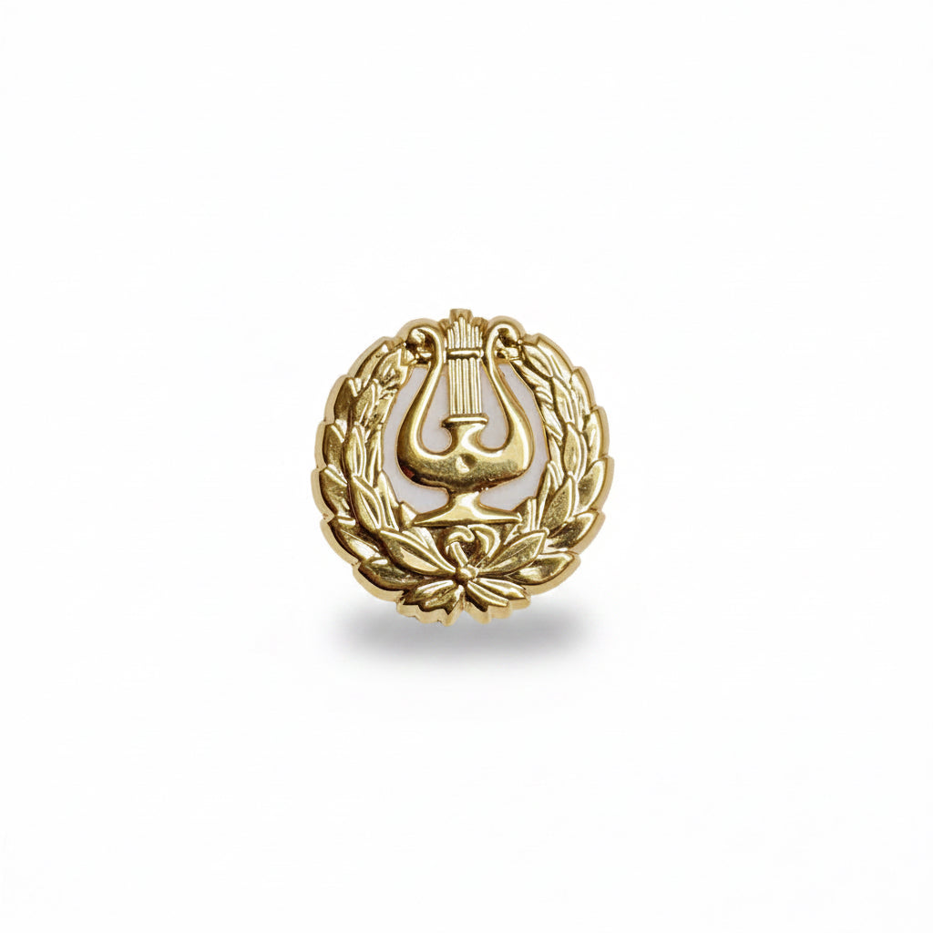 Ylioppilaslakin lakkilyyra 23 mm, 14K kultaa