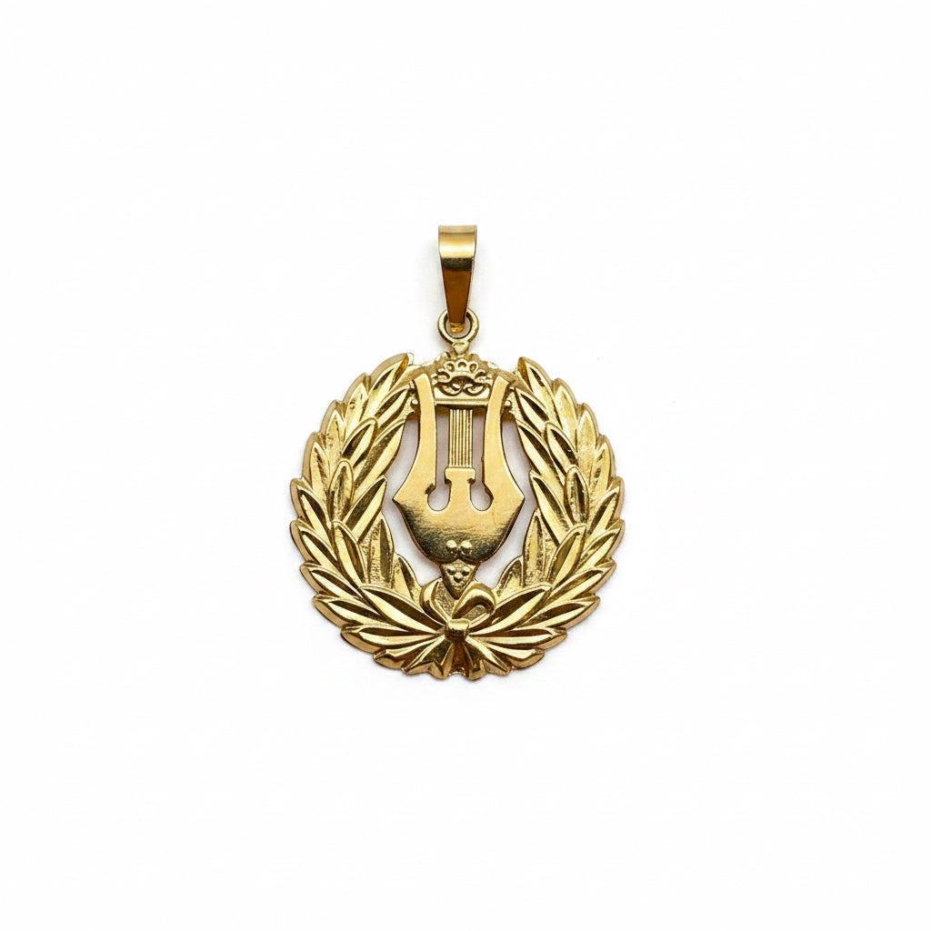 Riipuslyyra 23 mm 14K kultaa Ruotsi-malli