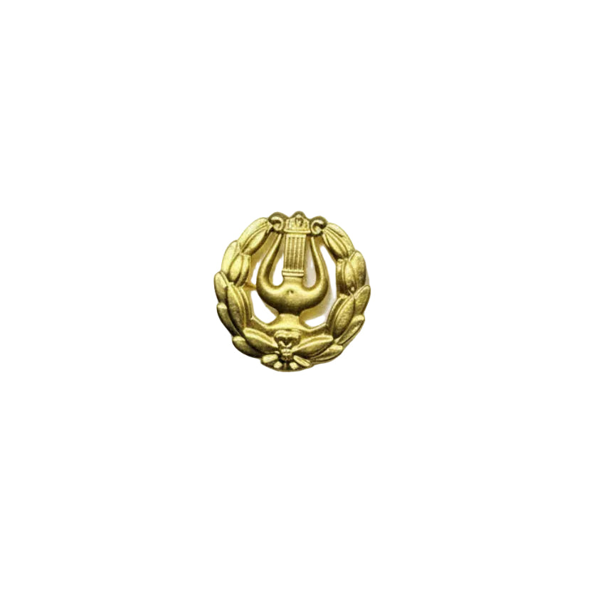 Äitilyyra rintaneula 16 mm, 14K kultaa ylioppilasjuhlaan