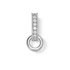 Hopeinen Thomas Sabo Charm Club X0261-051-14 -charminpidike, jossa on rivi kirkkaita zirkonioita.